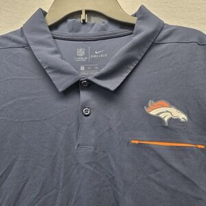 Denver Broncos Nike NFL On Field  Apparel Polo Men's Navy 3XL